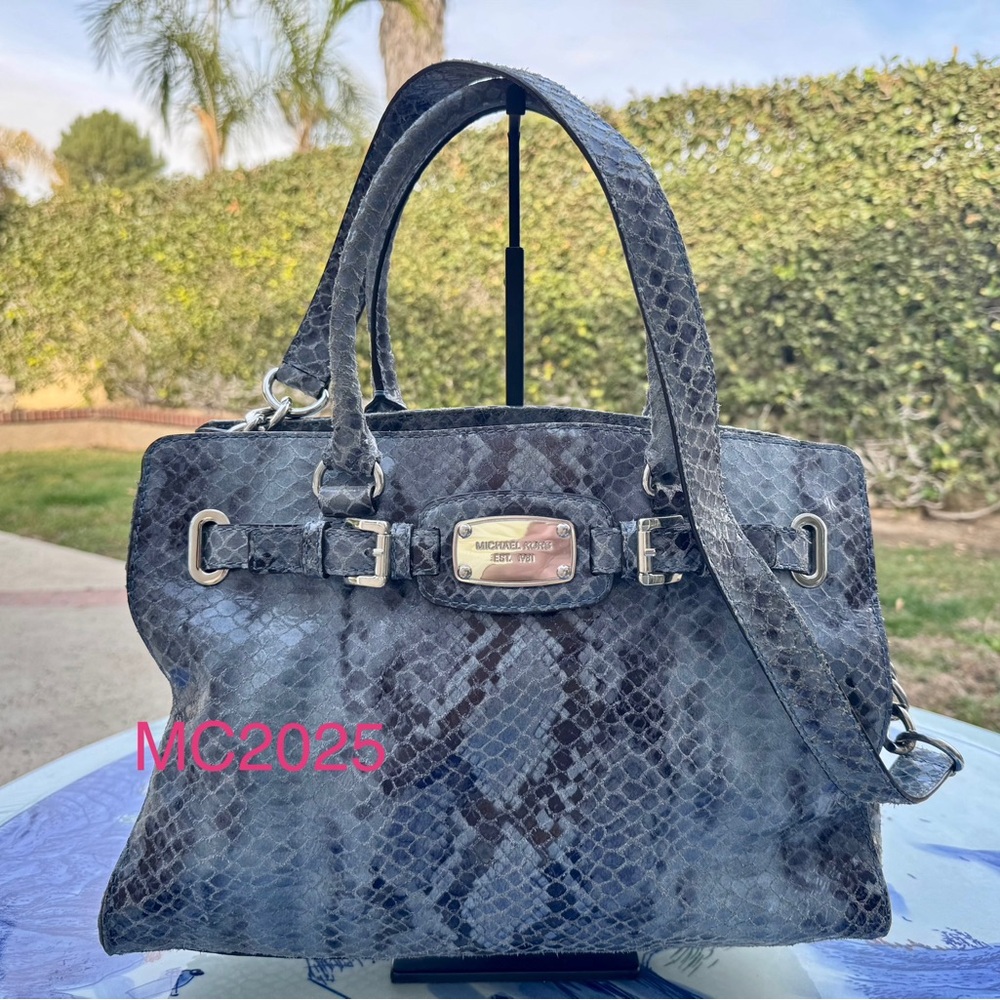 Michael Kors Hamilton Python Satchel - image 1